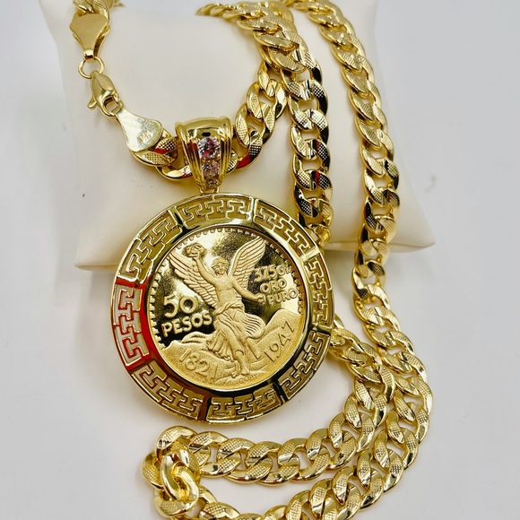 Other - Centenary and Chain cuban link, gold plated